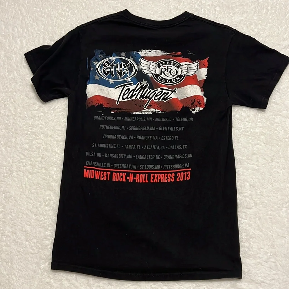 2013 Midwest Rock And Roll Express‎ REO Speed Wagon Ted Nugent Styx Men's Small